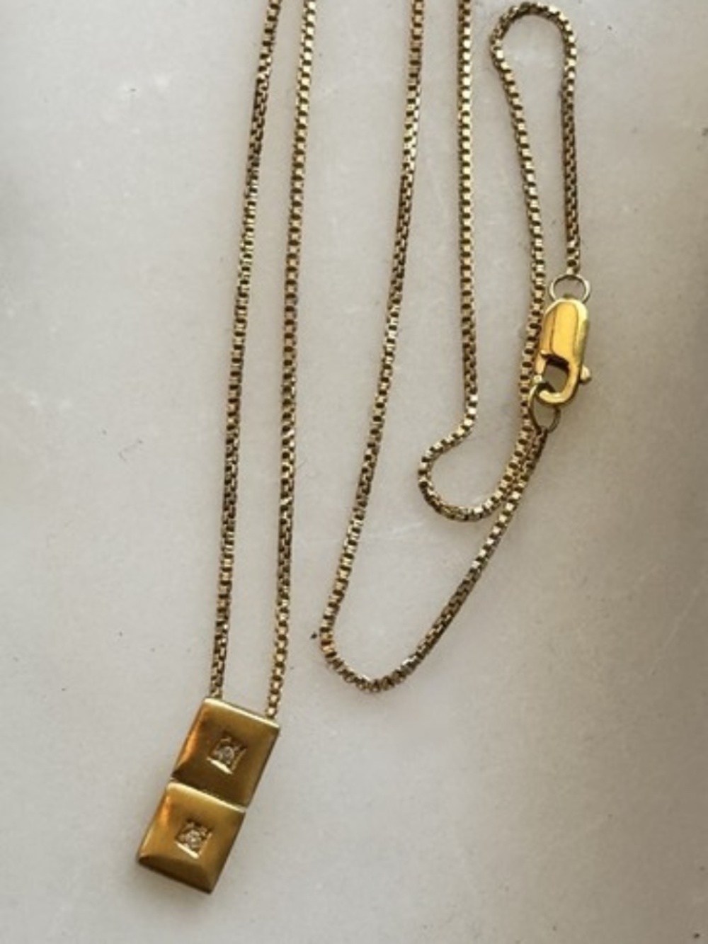 H. Stern 18k Yellow Gold Diamond Necklace 750 stamp